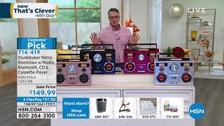 Studebaker 80's Retro Bluetooth Boombox w/Radio, Cassett... screenshot 5