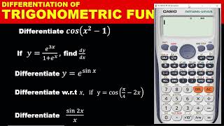 DIFFERENTIATION PART 3: HOW TO DIFFERENTIATE TRIGONOMETRIC FUNCTION WITH THE CASIO CALCULATOR. screenshot 4