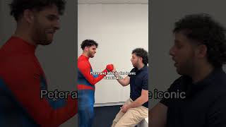 Peter and Ned do the iconic Handshake #spiderman #spidermanbrandnewday #marvel
