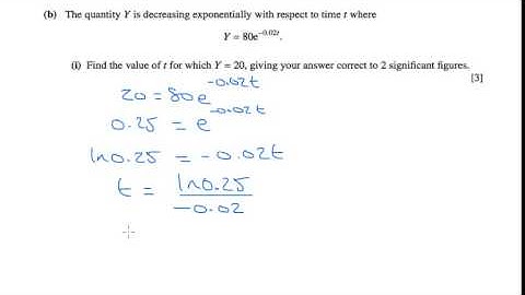 C3 2006 January q6bi - AS/A2 Maths - Exponentials and Logs