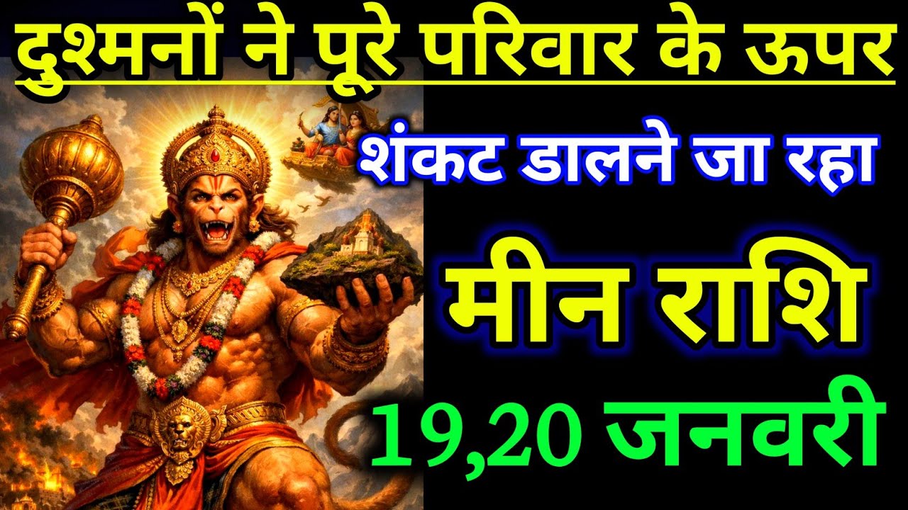 मीन राशिफल ! दुश्मनों ने पूरे परिवार के ऊपर संकट डालने जा रहा है सावधान ! Meen Rashi 19 january