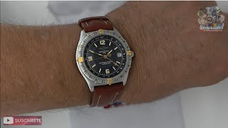Reloj Breitling ANTARES WORLD AUTOMATIC,GMT , Oro- Acero, Mod.B32047.1,Cja.39mm.Circa.1990
