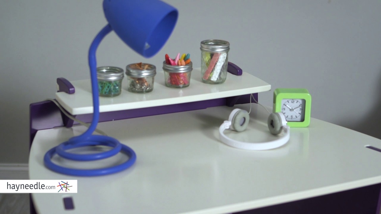 Legare 34 In Kids Desk With Shelf Purple And White Product