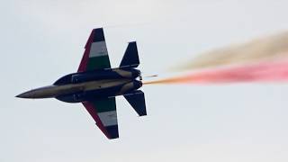 Hongdu L-15 Blue Note Sounds Al Fursan Flying New L-15E Jets At Farnborough Airshow 2026
