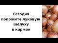 Сегодня положите шулуху от лука в карман.