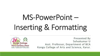 3.2 PowerPoint - Insert and Format Objects