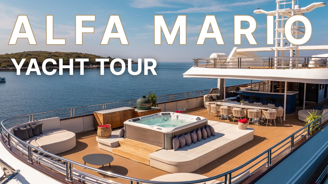 Alfa Mario yacht tour: 16 Cabins, cinema, jacuzzi & more | Croatia’s Floating Palace