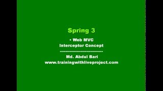 Spring Web MVC Class Lecture(Interceptor Concept) -12