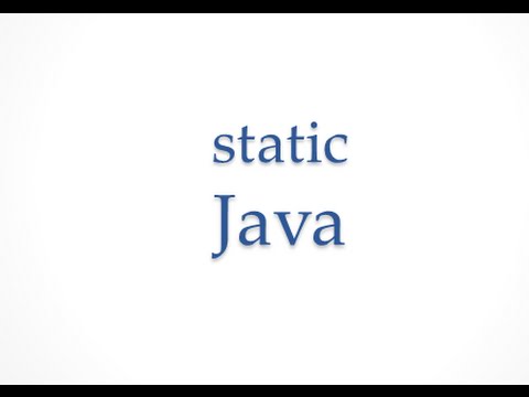 Static - Java