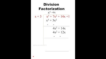 Division Factorization  #polynomials #tricks  #shorts