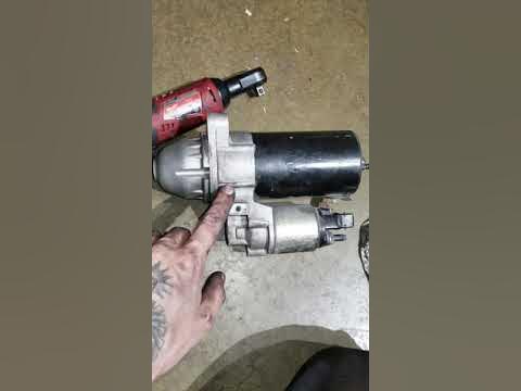 BMW 750i starter removal easy way - YouTube