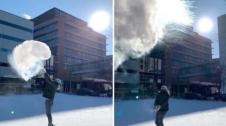 Boiling Water Turns Into Stunning Snow Cloud