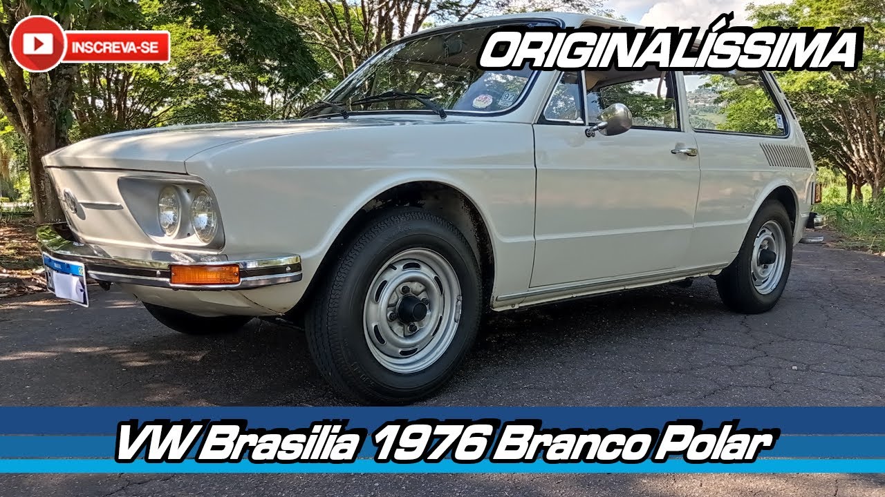 VW BRASILIA 1976 BRANCO POLAR ORIGINAL DE TUDO