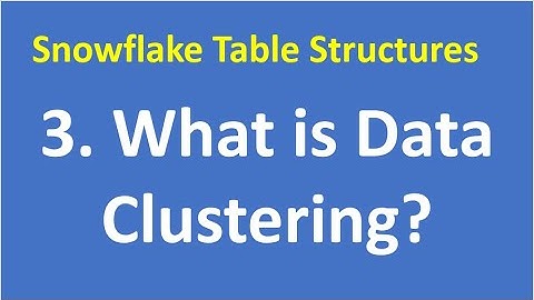 3. What is Data Clustering| Snowflake|Data Cloud|Snowflake Table Structures|Snowflake DWH|VCKLY Tech