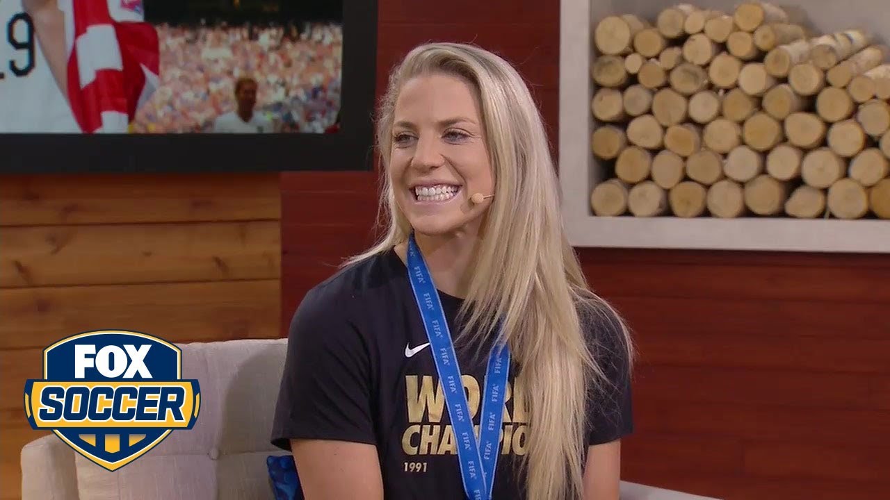 Zach Ertz celebrates Julie Ertz goal at World Cup