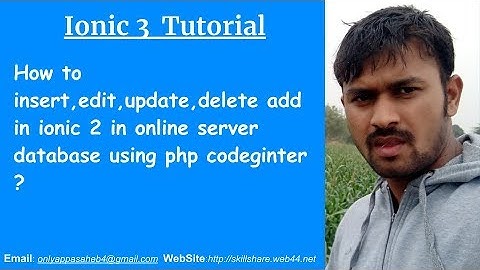 How to insert,edit,update,delete add in ionic 2 in online server database using php codeginter ?