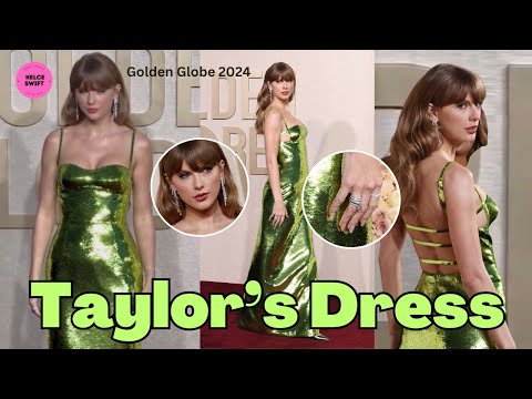 Taylor Swift STUNS in glittering green sequin gown  at the Golden Globe Awards 2024