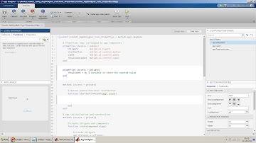 How to design a simple counter using App Designer private functions and properties?