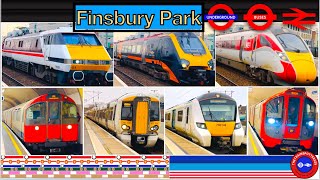 Trains and Buses at Finsbury Park Station!  ECML (29/01/2024)