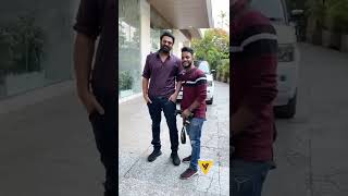 Early morning visuals of #prabhas and #saifalikhan who partied all night at Om Raut's building wh...