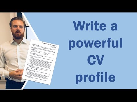 How To Write A Cv Profile And Get Noticed