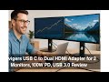 🖥️ Avigers USB C to Dual Hdmi Adapter for 2 monitors, 100W PD, USB 3.0 Review 🔗