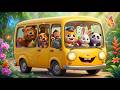 Broken Bus Ride 🚌Fix the Wheels on the Bus | Best Nursery Rhymes & Helpful Teamwork Toddler Learning