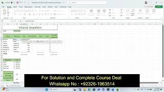 Excel Chapter 2 Cumulative Assessment – Inland Jewelers 1.1 | Exp25 Excel Ch02 Cumulative Assessment