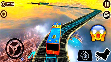 Impossible Sky Bus Stunt Driving Simulator - Mega Ramp Racing Driver Tracks -  Android GamePlay FHD