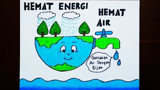 Poster hemat energi - gunakanlah air dengan bijak