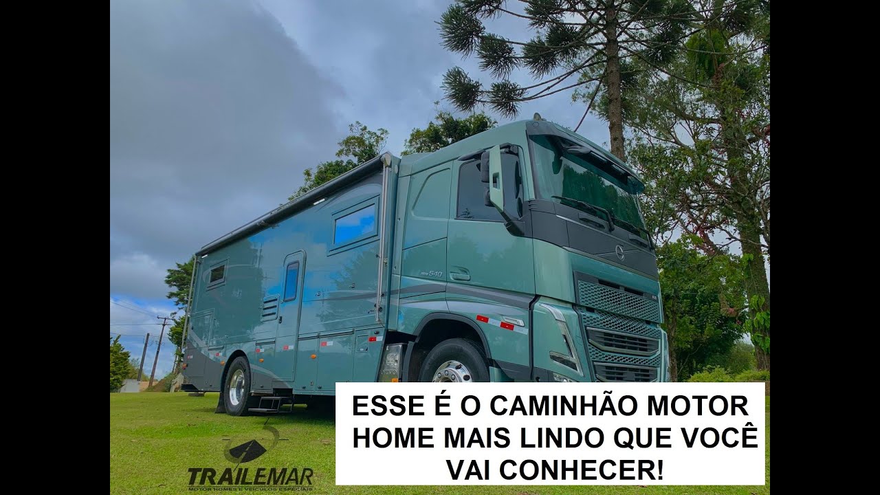 MOTOR HOME CAMINHÃO MODELO TRAILEMAR STRONGER (PARTE 1 - EXTERNO) - Caminhão Volvo FH 540
