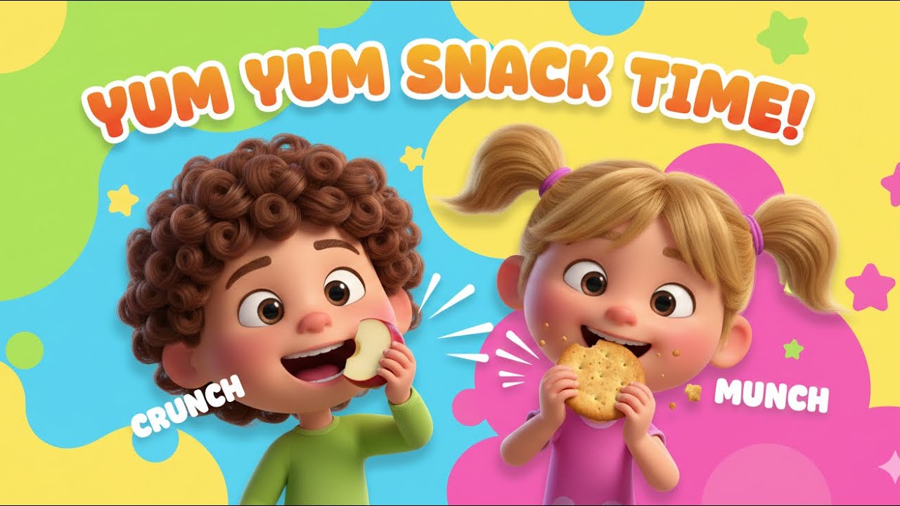 Yum Yum Snack Time! 🍎🥨 Fun Kids Song for Toddlers