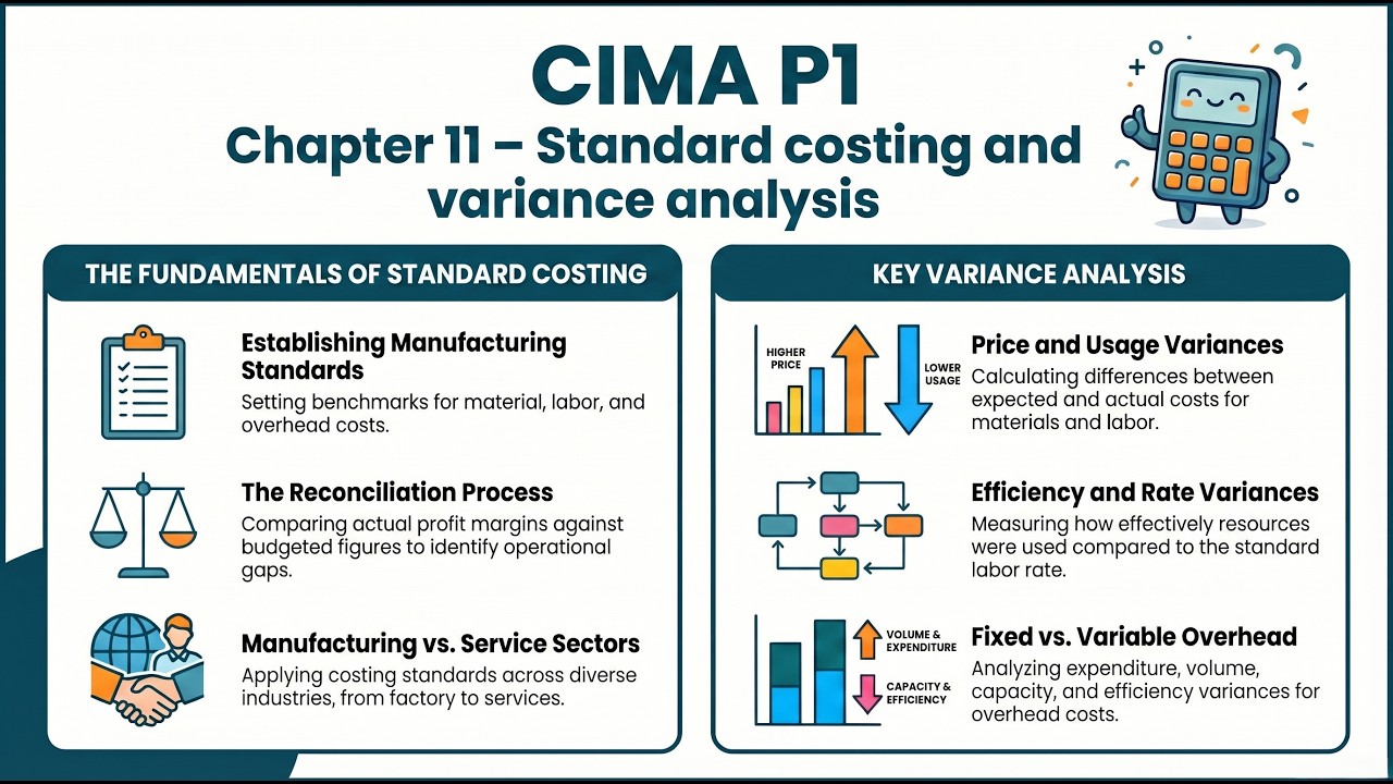 Standard costing and variance analysis | CIMA P1 C11 | [Summary]| # ...