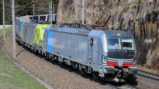 Rushhour an der Brennerbahn: Bahnverkehr in Grieß am Brenner mit Zugkreuzungen, Makro und mehr...