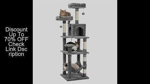 Multi-Level Cat Tree with Scratching Posts, Cozy Hammock, Plush Cat Tower for Indoor, Cat Condo Bed,