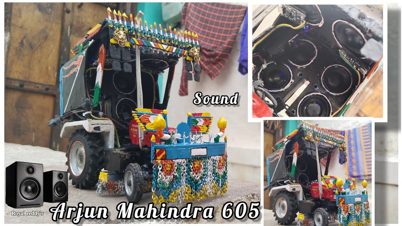 Arjun Sound System Arjun Mahindra ultra 605 | sound system 🔊 | 6 speaker 3 amplifier and 5 ...