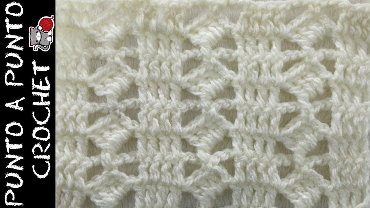 PUNTO CALADO No  21 en crochet VERSION 6 de 6 PASO A PASO