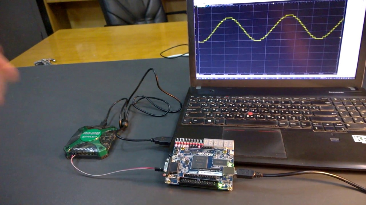 Simple Numerically Controlled Oscillator on FPGA DE10-Lite Board