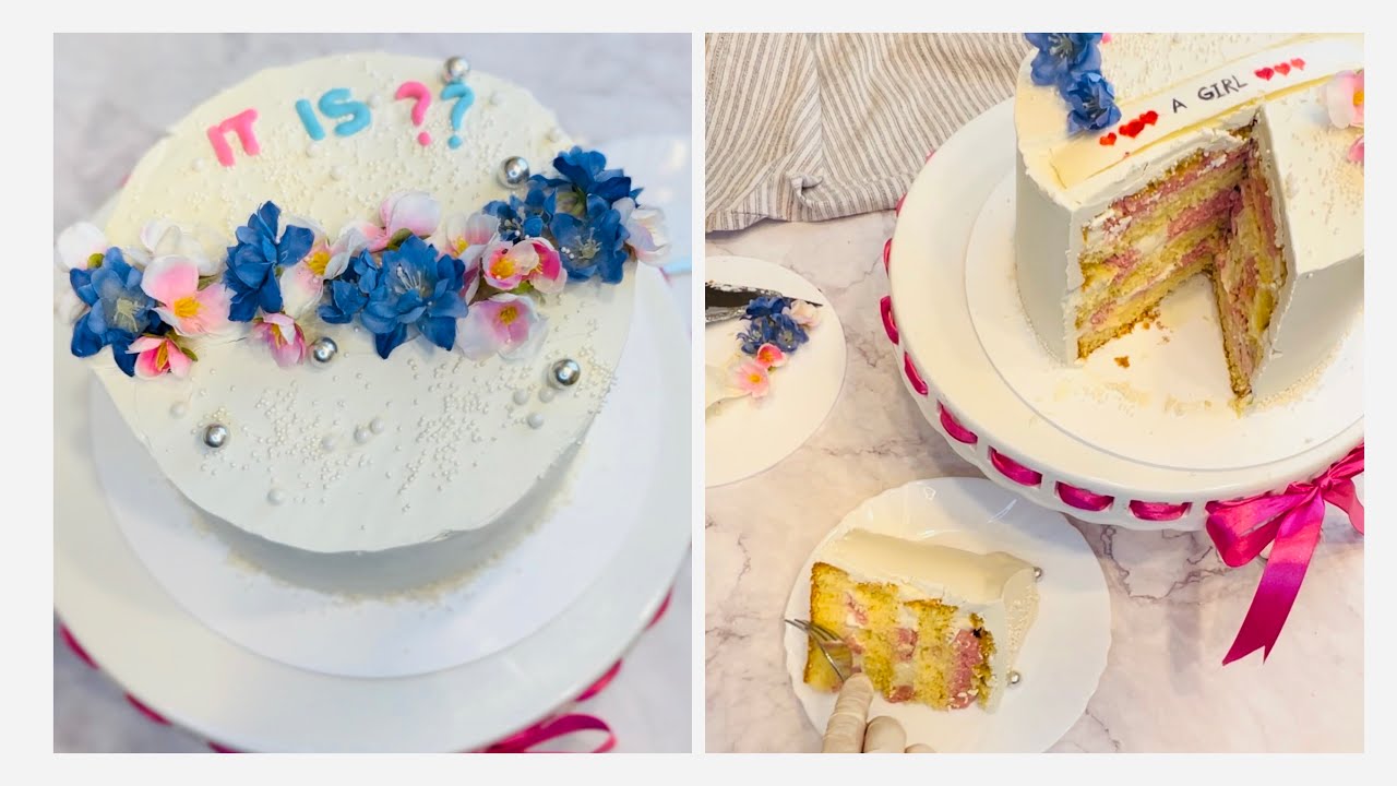 تعالو نحضر كيكة الترند الجديد/ تحديد جنس المولود 👧🏻👦🏻