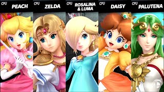 Peach Vs Zelda Vs Rosalina & Luma Vs Daisy Vs Palutena Lv 9 Cpu Battle Super Smash Bros Ultimate