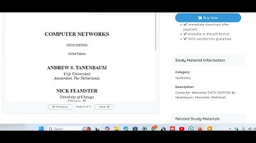 Computer Networks SIXTH EDITION By Tanenbaum, Feamster, Wetherall