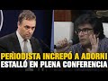 PERIODISTA INCREPÓ A ADORNI ESTALLÓ EN PLENA CONFERENCIA