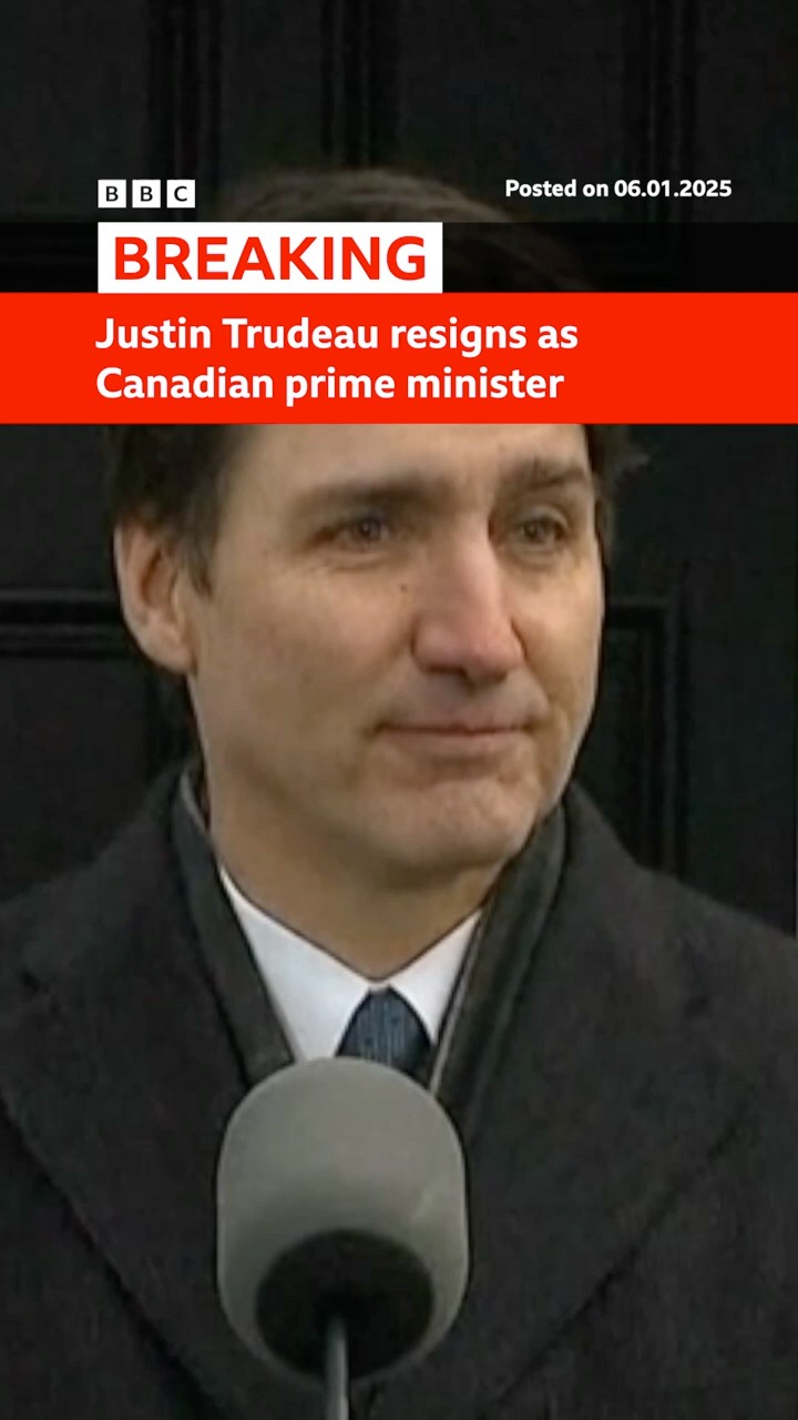 Justin Trudeau has resigned as Canadian prime minister. #JustinTrudeau #Shorts #BBCNews