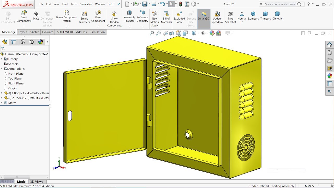 Solidworks sheet metal tutorial | Design of Electrical enclosure in