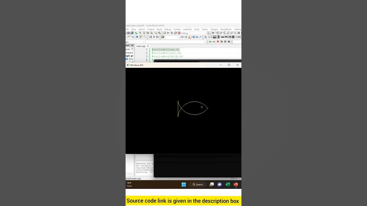 Moving a fish animation using C language in computer graphics. - YouTube