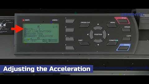 How to adjust the Acceleration on the Graphtec FC8600