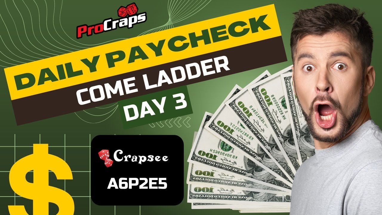 Come Ladder Session #3 - Craps Daily Paycheck - YouTube