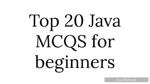 Top 20 Java mcqs recommended for TCS NQT EXAM