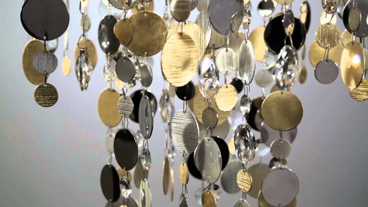 Ambrosia 18 Inch Gold And Silver Leaf Flush Mount Ceiling Light