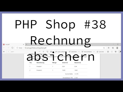 Zugriff auf Rechnung für Externe zulassen -  PHP Online Shop tutorial | Part 38